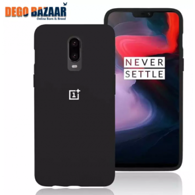 Oneplus 6T Liquid Silicone Soft Back Cover Case for Oneplus 6T(Black)